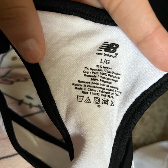 New Balance Women's Sports Bra Collection - White, Black, Pink, Grey - Picture 14 of 16